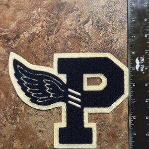 POLO RALPH LAUREN PATCHES BRAND NEW LARGE NAVY BLUE P-WING PATCH